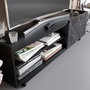 Hanah Home Valantina - Soporte de TV Negro y Mármol
